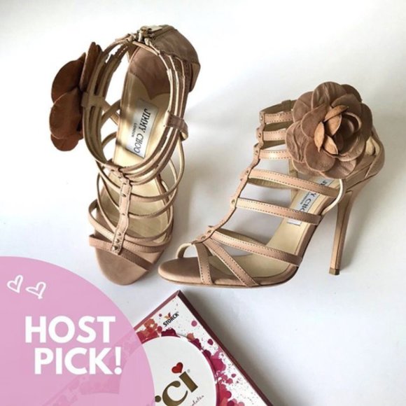 Jimmy Choo Shoes - JIMMY CHOO Strappy Heels Leather AUTHENTICATED